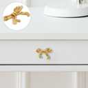 DOITOOL Vintage Bowknot Cabinet Pull Handles 1.96X1.37X3.93In Metal Drawer Knobs Set of 4 for Dressers Cupboards Decorative Hardware