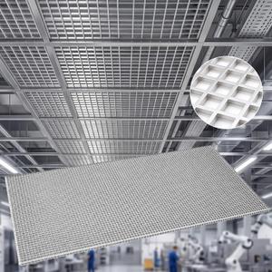 Tuanse 2 Pack Aluminum Return Air Grille, 2' x 4' Heavy Duty HVAC Egg Crate