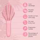 Wet Brush Go Green Curl Detangler Hair Brush, Pale Pink, Ultra-Soft IntelliFlex Detangling Bristles Glide Through Tangles with Ease, Great For Curls, No Split Ends & Pain-Free for Wet or Dry Hair