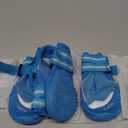 QUMY 4PCS Dog Boots for Large Dogs, Medium Dog Shoes & Paw Protectors for Hot Pavement, Summer Heat Protection, Mesh Breathable Nonslip Dog Booties for Hardfloors, Walking Running Hiking Blue Size 8