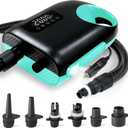 20PSI Paddle Board Pump-Portable Electric SUP Air Pump, Dual Stage Inflation & Deflation SUP Pump, 110W Paddleboard Pump with Auto-Off Function & 12V DC Car Connector for Paddle Board, Kayaks (turquoise)