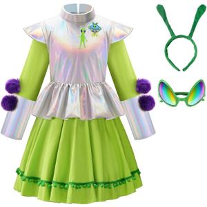 ReliBeauty Alien Costume for Girls Costume Kids Halloween Toddler (3T-4T/100)