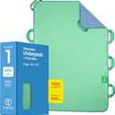 Improvia Positioning Bed Pad, with 8 Reinforced Handles, Quick-Drying, Washable, Waterproof, for Lifting, Turning, Transfering, Elderly and Incontinence Patients (Green, 34" x 52" - Pack of 1)