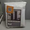 RYB HOME Blackout Curtains with Felt Fabtic Liner for Sound Absorbing, 3 Layers Soundproof Thermal Insulated Summer Drapes for Bedroom Home Theater Baby Nursery, 52 x 63 inch, White, Set of 2