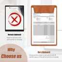 2 x Magnetic Leather clipboard with Pen Holder - Small Clipboard for Office Supplies, Perfect Clip Board for Professionals (Brown, B6 85.2in)