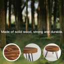 Plant Stand, Indoor/Outdoor Wooden Plant Stands, Mid-Century Plant Table Round Plant Stool for Large Plants , Single Plant Stand for Living Room, Balcony, Office
