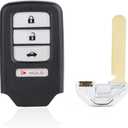 Keymall Car Smart Key Fob Keyless Entry Remote Key for Honda Accord 2013 2014 2015/for Honda Civic 2014 2015 FCC ID:ACJ932HK1210A 4 Buttons