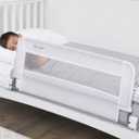 Regalo Safety Swing Down Crib Rail for Toddlers, 33" Baby Bed Rail Guard with Reinforced Anchor Safety System, Convertible Crib Bed Rail, White