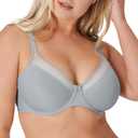 Bali Womens Seamless Underwire Bra, One Smooth U Smoothing Underwire Bras for Women, Convertible Straps, Ultra Light (36C, Crystal Grey)