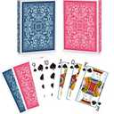 Playing Cards 2 Pack,2 Decks of Cards,Playing Card Games for Adults,Poker Cards Professional,Standard Playing Cards Set,Suitable for Game Night,Various Party Game,Pink/Light Blue