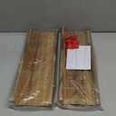 Love-KANKEI Floating Shelves Wall Mounted Set of 2,17 Inch Rustic Wood Wall Shelves for Storage, Bedroom Living Room Bathroom Kitchen Office and More Carbonized Black