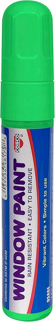 Cosco Window Paint Marker, Green, 9/16" Chisel Tip (098178)