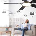 OJX Ceiling Fans with Lights, 52 inch Ceiling fan with Light and Remote/APP Control, 3CCT, Quiet DC Reversible, Dimmable, Modern Ceiling Fan for Bedroom, Living Room, Kitchen, Indoor/Outdoor Use
