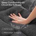 OLANLY Queen Mattress Topper Viscose Made from Bamboo, Cooling Soft Queen Pillow Top Mattress Pad for Back Pain Relief, Plush Down Alternative Fill Bed Topper with Elastic Deep Pocket, Dark Gray