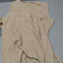 Classic Womens V-Neck Sleeveless Maxi Dress, Summer Loose Casual Plus Size Tank Sundress (Beige, M)