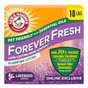 Arm & Hammer Forever Fresh Clumping Cat Litter Lavender, MultiCat Cat Litter Odor Control 18lb With 20% More Lavender Freshness, With Essential Oils