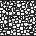 3'x6' River Rock Decorative Screen, Black