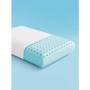 SLEEP ZONE Cooling Memory Foam Pillow - Odorless, Breathable, Skin-Friendly with Superior Support for Back, Stomach or Side Sleepers, Home, Hotel, Hospital Essentials (White, Standard, 1 Pack)