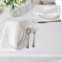 Cupuamon Square Tablecloth 52x52 inch Washable Polyester Fabric Table Cloth for Wedding Party Dining Banquet Decoration, 52x52, White