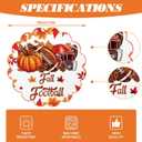 Fall Football Placemats Set of 4 Scalloped Fall Cotton Linen Placemats 13.5 Inch Autumn Football Maple Leaf Placemats Thanksgiving Table Mats for Harvest Party Home Kitchen Dining Table Decorations