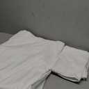 Piece 300 Thread Count White Cotton Blend Percale Bed Sheet Set, King (Size 144x176", 2 Pillow Case 24x30)