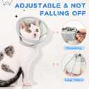 Supet Soft Air Mesh Cat Recovery Cone Alternative for Small Kittens, Lightweight Anti Scratch Head Cone