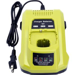 P117 Dual Chemistry 12V 14.4V 18V Battery Charger Replacement for Ryobi Charger ONE+ P117 P118 P119 P100 P101 P102 Lithium-Ion NiCd NiMh Battery