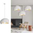 Modern Pendant Lights Kitchen Island, Wabi-Sabi White Pendant Light, 11.8in Pendant Light Fixtures for Kitchen Island Bedroom Living Room Hallway Restaurant Foyer