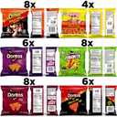 Frito-Lay Fiery Mix Variety Pack, Hot & Spicy Snacks Single Serve Bags, 2.56 Pounds, (Pack of 40), Flamin' Hot Cheetos, Doritos, Chester's Hot Fries, EXP: 09/22/26