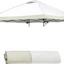 13x13 Canopy Replacement Top Cover,Single Tier Waterproof Instant Canopy Vented TopSilver Coated Oxford Pop Up Canopy Replacement Cover for Outdoor Garden Camping (Top Only,396 * 396cm)