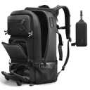 FUTURE AESTHEICS Travel backpack Carry-on Travel Backpack For Women Men Flight Approved Business Weekender Overnight Waterproof Daypack (Black)