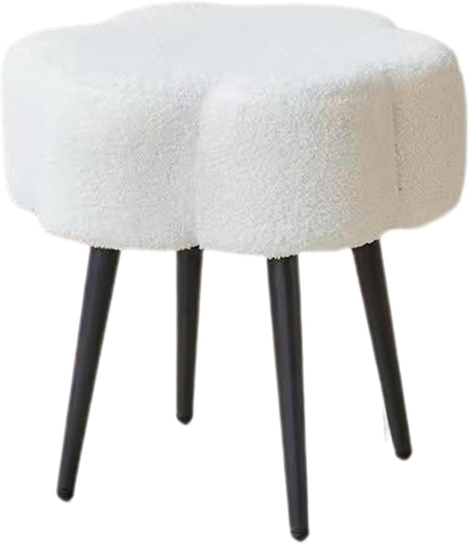 SFKLYU Vanity Stools Upholstered Footrest Stool No Wheels Vanity Chair Modern Upholstered Foot Stool for Living Room, Bedroom,A5