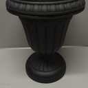 Arcadia Garden Products PL10BK Classic Traditional Plastic Urn Planter Indoor/Outdoor, 15" x 13", Black