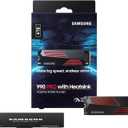 Samsung 990 PRO SSD 4TB PCIe 4.0 M.2 2280 Internal Solid State Hard Drive, Seq. Read Speeds Up to 7,450 MB/s for High End Computing, Gaming, and Heavy Duty Workstations, MZ-V9P4T0B/AM