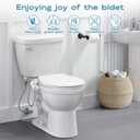 Ultra-Slim Bidet Dual Mode Bidet Attachment for Toilet, Bidet Toilet Seat Attachment with Pressure Controls(Feminine/Posterior Wash),Easy to install Design Non-Electric Bidet