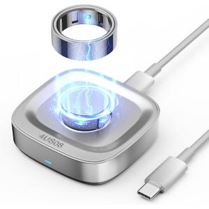 Compatible with Ou-ra Ring Gen 4 Charger - Size 8 - Portable Replacement Fast Charging Dock with USB-C Cable for Smart Ring
