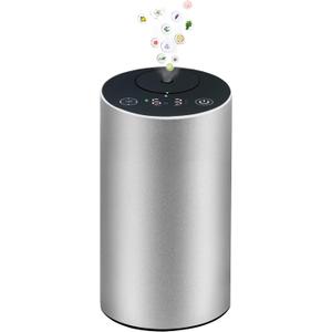 Waterless Essential Oil Diffuser Aromatherapy Scent Diffusers for Home, Office, Hotel, Bedroom Modern and Elegant Mini Fragrance Diffuser Cordless and Portable with Digital Display(Grey)