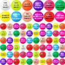 96 Pieces Motivational Stress Balls 2 Inch Inspirational Stress Relief Ball Bulk Hand Exercise Balls Encouraging Colorful Foam Balls Anxiety Small Balls with Quotes for Kids Adults Teens, 12 Styles