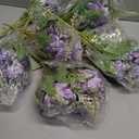 Lyrow Artificial Peony Hydrangea Flowers Bouquets Realistic Silk Fake Flowers for Wedding Table Centerpieces Home Farmhouse Decor Faux Floral Arrangement for Bridal Party DIY,Light Purple, 8 Pcs