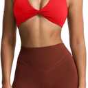 Aoxjox Women's Workout Halter Sport Bras Fitness Rosie Bra Yoga Crop Tank M