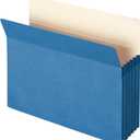 Smead File Pocket, Straight-Cut Tab, 5-1/4" Expansion, Letter Size, Blue, 10 per Box (73235)