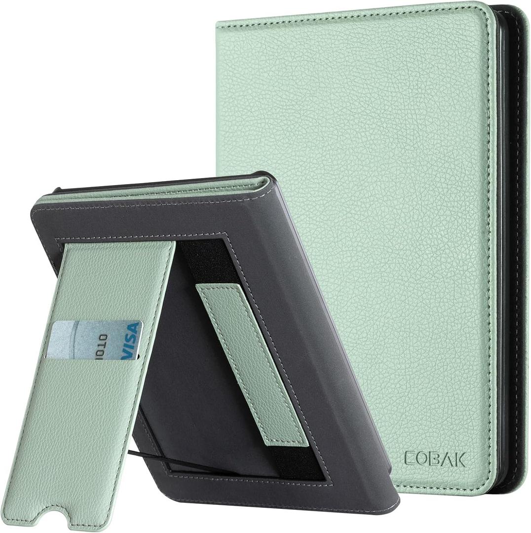 CoBak Case for 6.8" Kindle Paperwhite 11th Gen 2021- Smart Cover with Auto Sleep Wake Feature, Lightweight, Slim, PU Leather, Sage