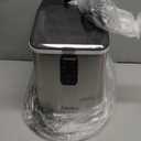 Aeitto Countertop Ice Maker Machine, 26lbs Ice in 24H, 8 Bullet Ice Cubes in 6 Mins, Self-Cleaning Portable Ice Maker with 2 Ice Sizes, Basket & Scoop for Home, Kitchen, Office, Stainless Steel