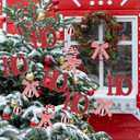 Roowest 37 Pcs Christmas HOHOHO Decorations DIY Foam Hanging Peppermint Ornaments for Christmas Tree Candy Lollipop Craft for Xmas Tree Home Supplies