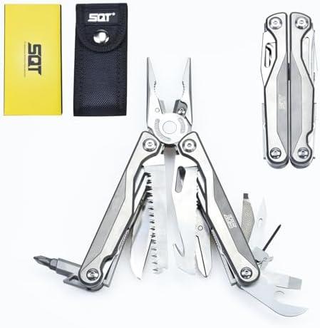 SQT2048-A 19-in-1 Multitool, Gifts for Men, Foldable & Self-Locking, Professional Multitool for DIY, Outdoor Camping, and Home Repairs...