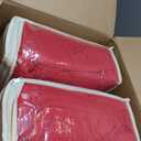 Moukeren 100 Pcs Spandex Chair Sashes Bows Bands Slider Sashes for Chair Covers Elastic Bands Ties Ribbon Decorations for Wedding Party Events Ceremony Birthday Banquet(Red)