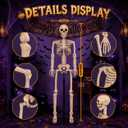 Abakuku 2 Pack 36" Halloween Skeleton Decorations,Human Bones for Halloween Party with Movable Joints,for Haunted Houses, Front Lawn, Graveyard Props, 2pcs-36inch