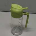 TrendPlain 16oz/470ml Glass Olive Oil Sprayer for Cooking  2 in 1 Olive Oil Dispenser Bottle for Kitchen Gadgets and Air Fryer Accessories, Salad, BBQ - Green