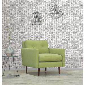 RoomMates RMK12275PL Tick Marks Peel and Stick Wallpaper, Black, White
