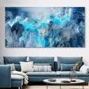Mofutinpo Blue Canvas Wall Art Modern Abstract Wall Decor for Living Room Contemporary Pictures for Bedroom Wall Decor Artwork for Walls Dinning Room Decoration Wall Navy Blue Office Decor2040IN